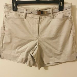 WHBM gray sateen shorts